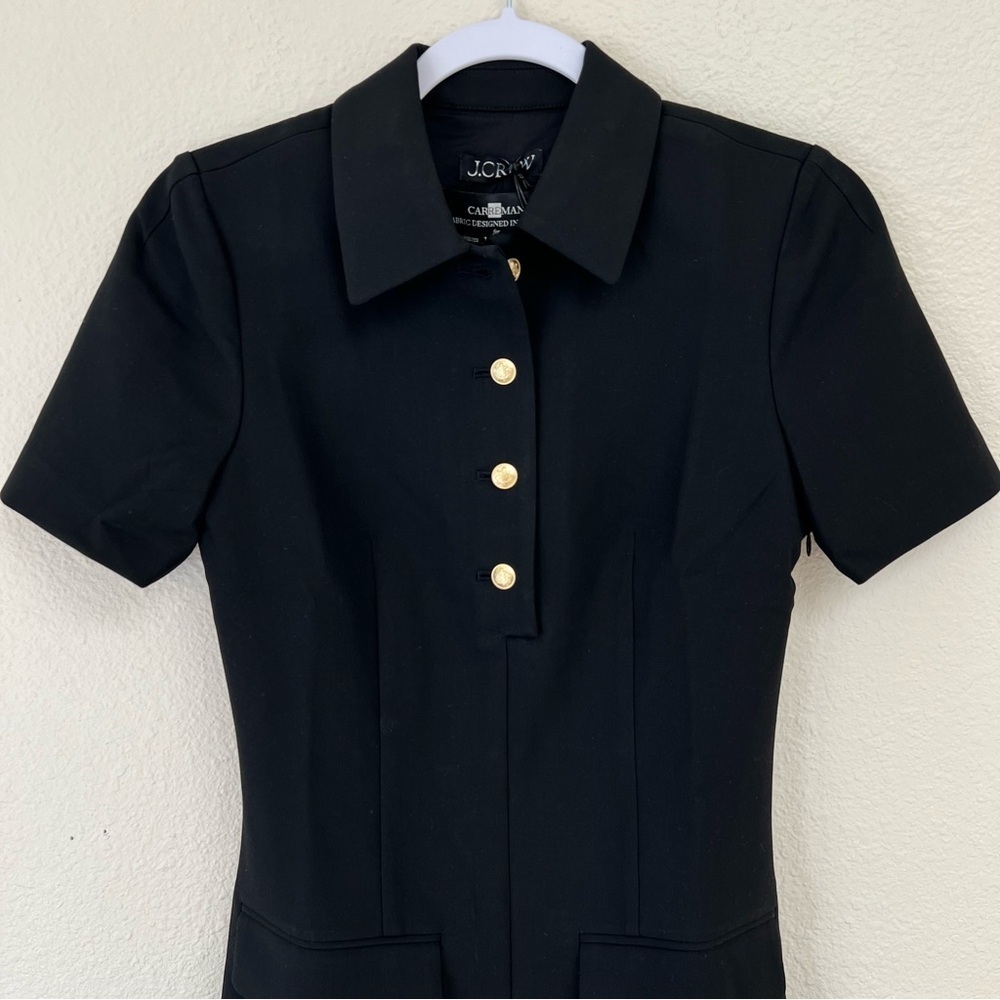 J. Crew Parc Dress Four Season Stretch Fabric in Black Size 0 NWT - Picture 7 of 13